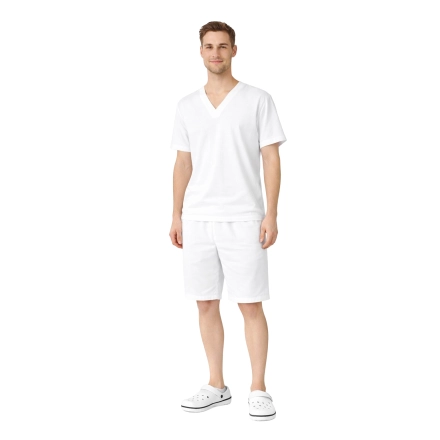 Zestaw piekarza biały 100% bawełna – bluza i spodenki krótkie unisex roz. 3XL
